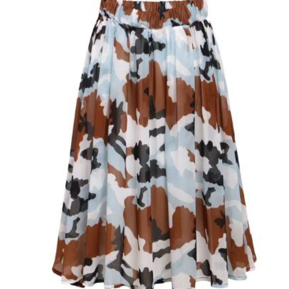 Pantora Making the Cut lined skirt XL - camo blue/brown